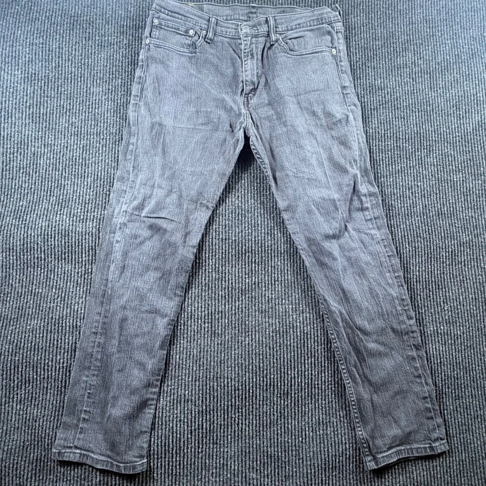 Levi Jeans Mens 34x30 Black 508 Regular Taper Faded Denim Pants